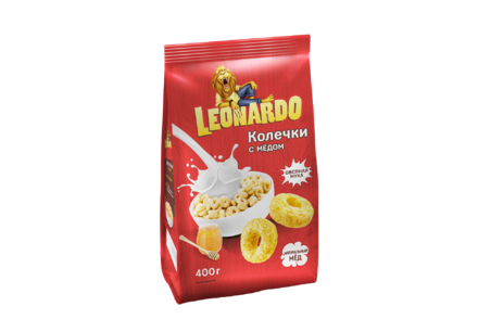 Сухие завтраки «Leonardo» Колечки с медом, 400 г