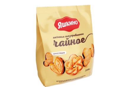 Печенье «Яшкино» глазированное «Чайное», 350 г