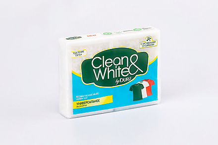 Мыло хозяйственное «Clean&White by Duru» универсальное, 2шт, 120 г