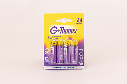Батарейки алкалиновые «G-runner» AA/LR6, 1,5 V, 4шт