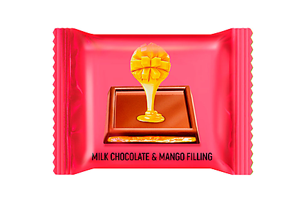 «OZera», молочный шоколад Milk & Mango filling с желейной начинкой из манго (коробка 1,2 кг)