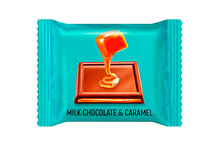 «OZera», молочный шоколад Milk & Caramel с мягкой карамельной начинкой (коробка 1,2 кг)