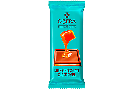 «OZera», молочный шоколад Milk & Caramel с мягкой карамельной начинкой, 24 г