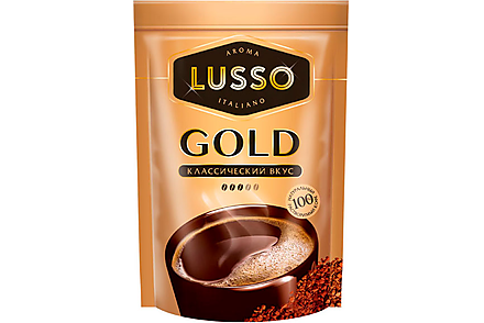 «LUSSO», кофе Gold, растворимый, 75 г