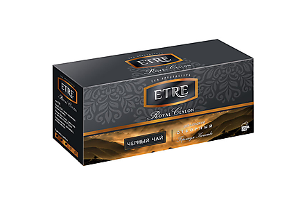 «ETRE», royal Ceylon чай черный цейлонский отборный, 25 пакетиков, 50 г