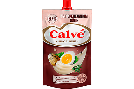 «Calve», майонез «На перепелином яйце» 67%, 200 г