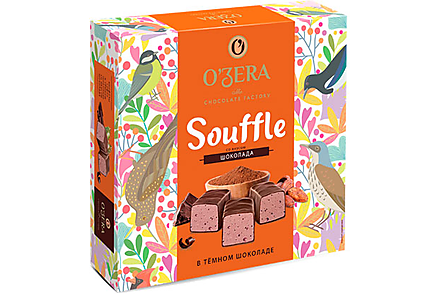 «OZera», конфеты Souffle со вкусом шоколада, в тёмном шоколаде, 360 г