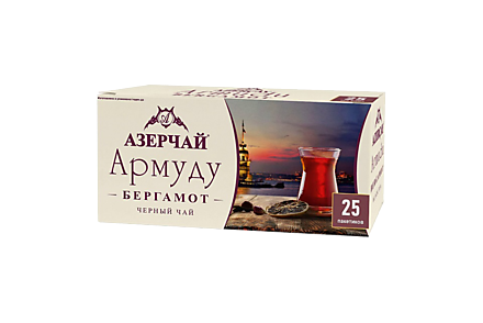 Чай черный «Азерчай» Армуду с ароматом бергамота, 25 пакетиков