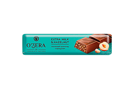 «OZera», шоколад молочный Extra milk & Hazelnut, 45 г