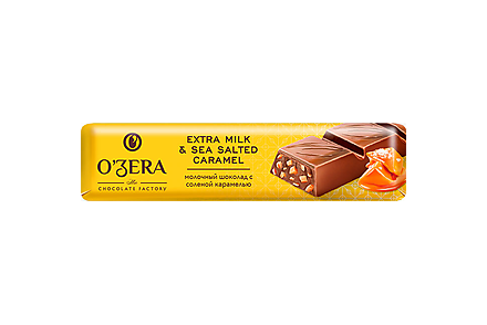 «OZera», шоколад молочный Extra Milk &Sea Salted caramel, 45 г