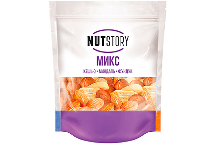 «Nut Story», микс ореховый из кешью, миндаль, фундук, 150 г