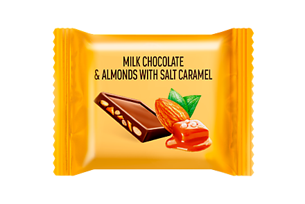 Тонкий шоколад «О'Зera» Milk & Almonds with salt caramel