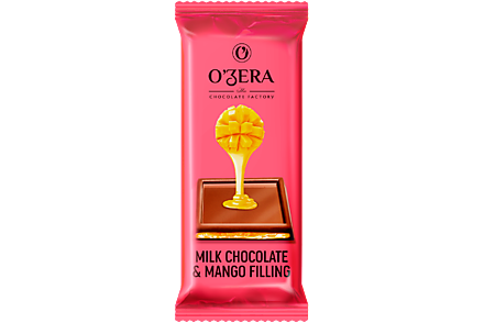 Тонкий шоколад «О'Зera» Milk & Mango filling, 24 г