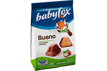Конфеты вафельные «Babyfox» Bueno, 100 г
