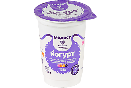 Йогурт питьевой «Модест» обогащенный витаминами, 200 г