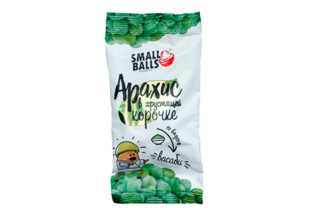 Арахис «Small Balls» в хрустящей корочке со вкусом васаби, 60 г