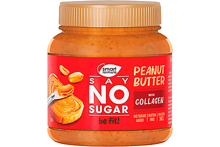 «Smart Formula», арахисовая паста Say No Sugar без сахара с коллагеном 36% протеина, 270 г