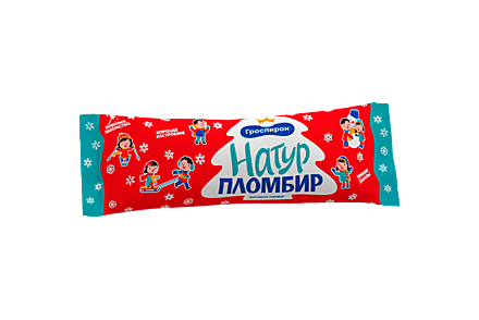 Мороженое «ООО ФМ "Гроспирон"» Натур Пломбир, 420 г