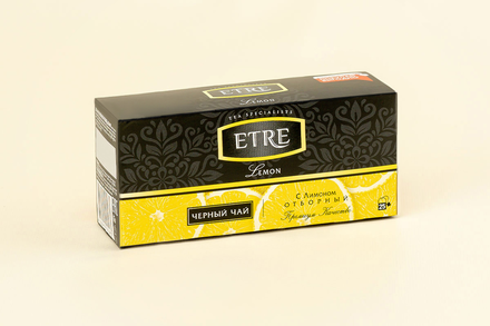 Чай «Etre» черный с лимоном, 25 пакетиков, 50 г