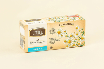 Чайный напиток «Etre» Relax с ромашкой, 25 пакетиков, 37 г