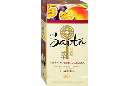 Чай черный «Saito» с ароматом маракуйи и кусочками манго