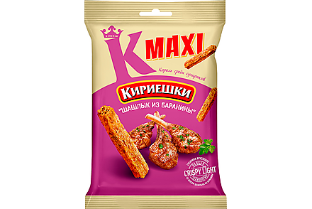 «Кириешки Maxi», сухарики со вкусом «Шашлык из баранины», 60 г
