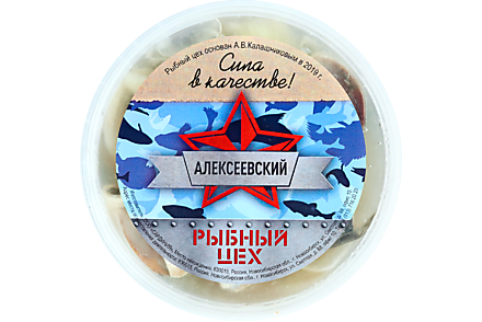 Сельдь «Рыбный цех Алексеевский» в уксусно-масляной заливке с овощами, 500 г