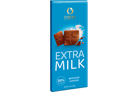 Шоколад молочный «O'Зera» Extra milk, 90 г