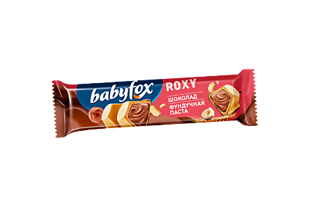 Вафельный батончик «Babyfox» Roxy Шоколад/фундучная паста, 18 г