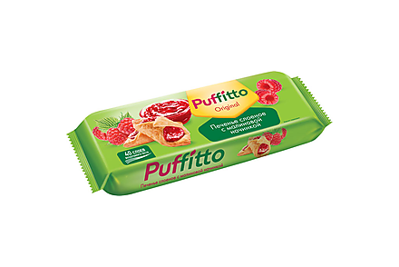 «Puffitto original», печенье слоеное с малиновой начинкой, 125 г
