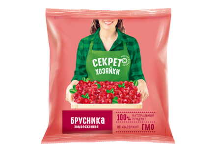 Брусника «Секрет хозяйки» быстрозамороженная, 300 г