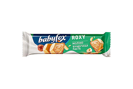 «BabyFox», вафельный батончик Roxy Молоко/фундучная паста, 18 г