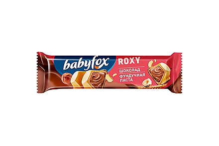«BabyFox», вафельный батончик Roxy Шоколад/фундучная паста, 18,2 г
