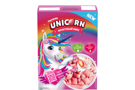 Подушечки «UNICORN» с начинкой со вкусом «Фруктовый микс», 200 г
