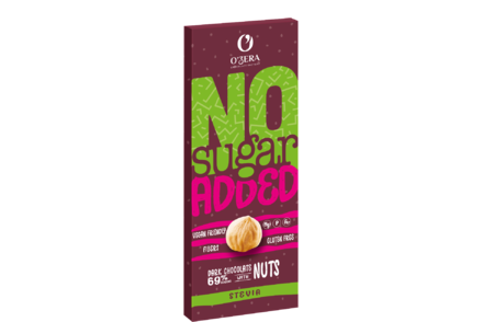 Горький шоколад «O'Zera» No sugar added Dark&Nuts, 90 г