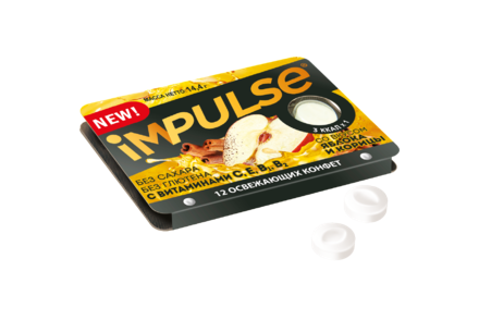 Пастилки «IMPULSE» со вкусом яблока и корицы, 14 г