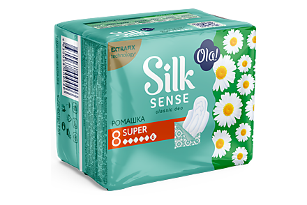 Прокладки «Ola!» Silk sense super Ромашка, 8 шт