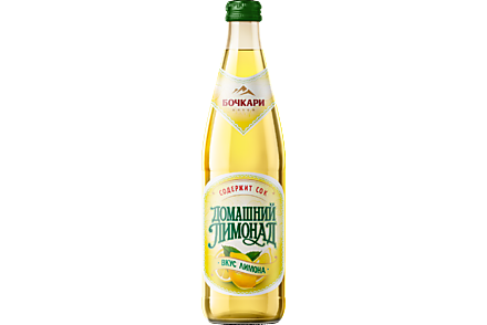 Лимонад «Бочкари» со вкусом лимона, 450 мл