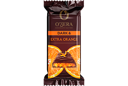 Шоколадный батончик «O'Zera» Dark & Extra Orange, 40 г
