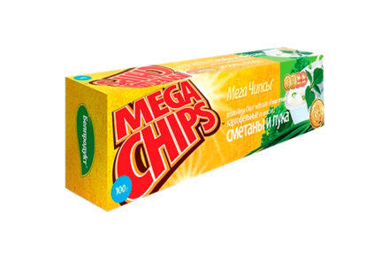 Чипсы «Mega chips» со вкусом сметаны и лука, 100 г