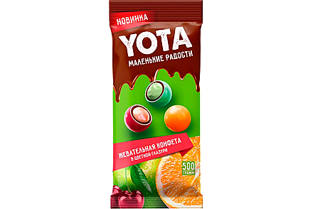 «Yota», драже жевательная конфета в цветной глазури (упаковка 0,5 кг)