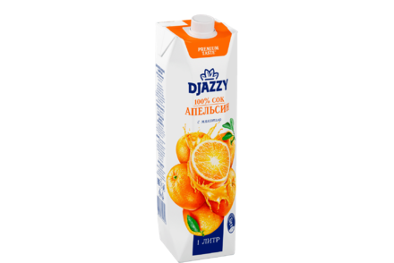 Сок «Djazzy» Апельсин с мякотью, 1 л