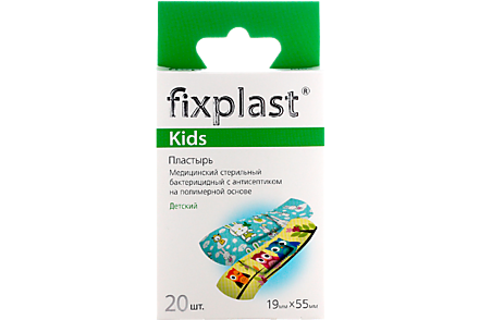 Пластырь «Fixplast» Kids, 20 шт