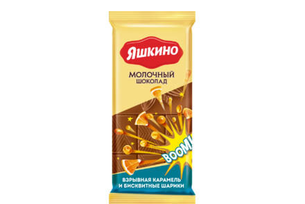 Шоколад молочный «Яшкино» с взрывной карамелью, 90 г