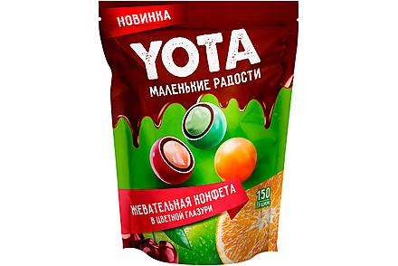 «Yota», драже жевательная конфета в цветной глазури, 150 г