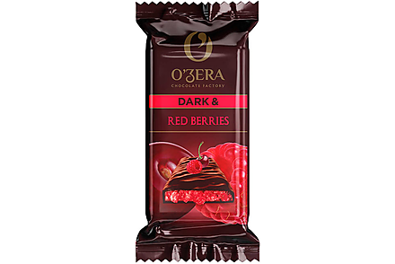 «O'Zera», шоколад горький  Dark & Red berries, 40 г