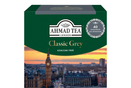 Чай «Ahmad Tea» Classic Grey, 40 пакетиков