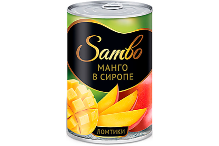 «Sambo», манго в сиропе, ломтики, 415 г