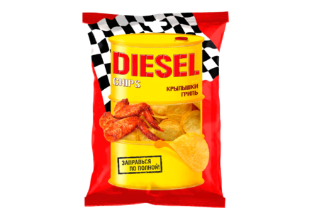 Чипсы «Turbo Diesel» со вкусом куриных крылышек гриль, 75 г