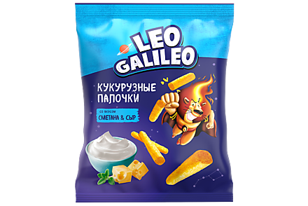 Кукурузные палочки «Leo Galileo» со вкусом сметаны и сыра, 45 г
